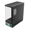 Caixa de PC TACENS Mars Gaming MCLCDPRO Midi Tower – Preto, ecrã IPS de 7,2 polegadas, fonte de alimentação em baixo, suporte ATX/Micro‑ATX/Mini‑ITX