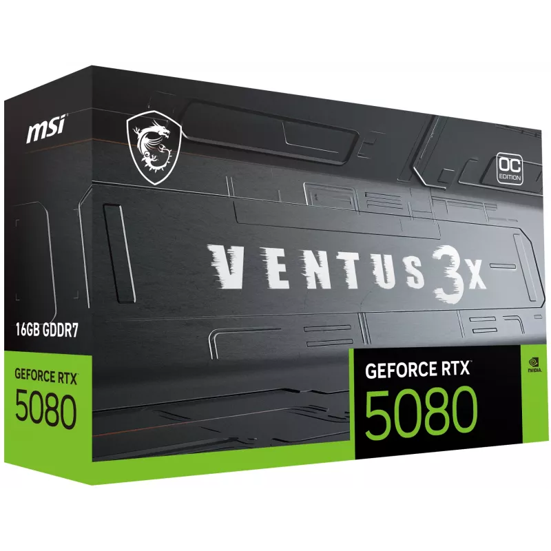 Placa gráfica MSI GeForce RTX 5080 16 GB GDDR7, PCIe 5.0, 256-bit, 303×121×49 mm, 360 W
