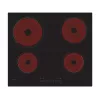 Placa vitrocerâmica de encastrar CANDY CH64CCB/4U2 — 4 zonas, controlo tátil, 59×52 cm, preto