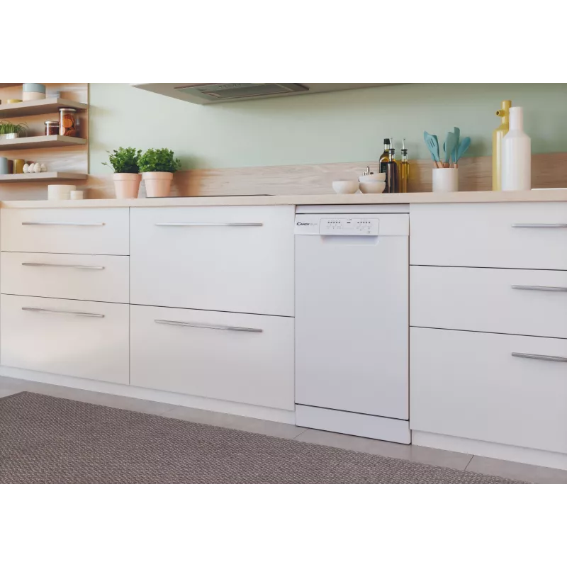 Máquina de lavar louça estreita independente CANDY Brava CDPH 2L1049W — 10 conjuntos de louça, 45 cm, 49 dB, classe energética E