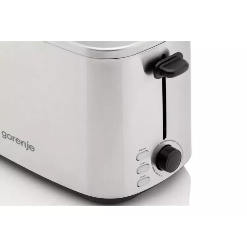 Torradeira Gorenje T800DS – torradeira de aço inoxidável de 2 ranhuras, modelo doméstico compacto