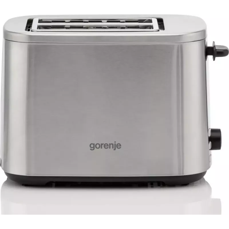 Torradeira Gorenje T800DS – torradeira de aço inoxidável de 2 ranhuras, modelo doméstico compacto