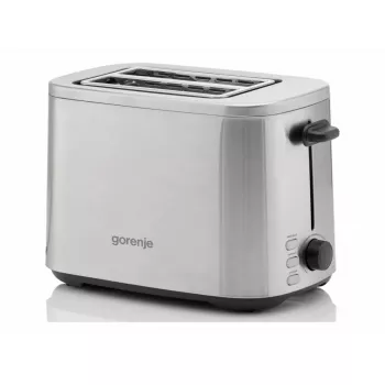 Torradeira Gorenje T800DS – torradeira de aço inoxidável de 2 ranhuras, modelo doméstico compacto