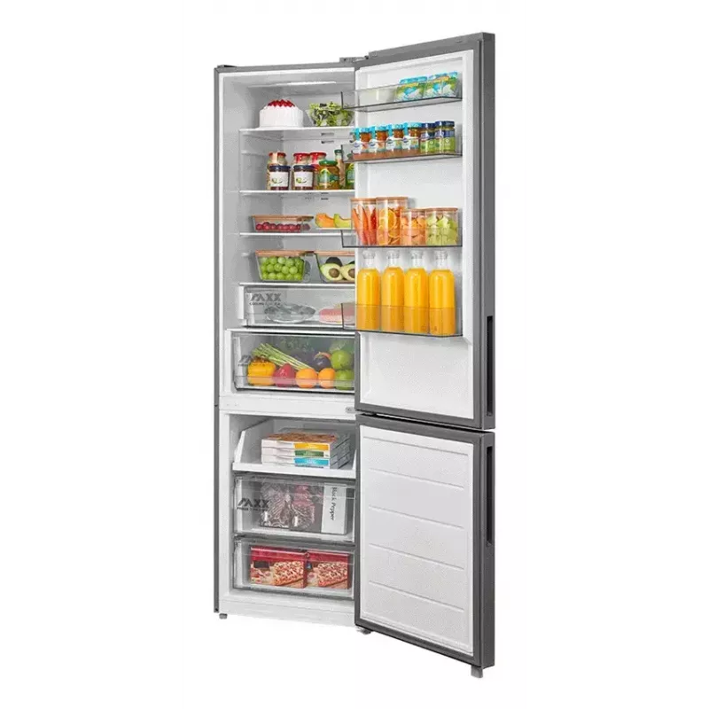Combinado frigorífico-congelador independente Midea MDRB600MME46, 443 L totais, 313 L de frigorífico (No Frost), 130 L de congelador, classe E, aço inoxidável