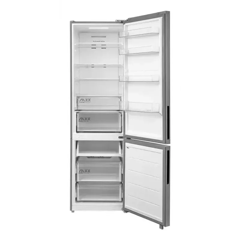 Combinado frigorífico-congelador independente Midea MDRB600MME46, 443 L totais, 313 L de frigorífico (No Frost), 130 L de congelador, classe E, aço inoxidável