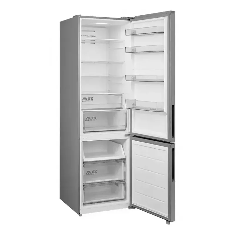 Combinado frigorífico-congelador independente Midea MDRB600MME46, 443 L totais, 313 L de frigorífico (No Frost), 130 L de congelador, classe E, aço inoxidável