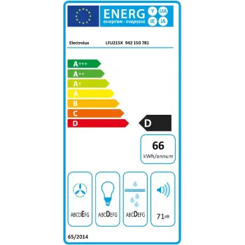 Exaustor de encastrar Electrolux LFU215X, aço inoxidável, 498×132–510 mm, 3 velocidades, 272 m³/h, filtro de gordura de alumínio