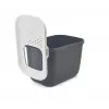 Savic Hop caixa de areia para gatos, antracite/branca, 58,5 x 39 x 39,5 cm