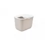 Caixa de areia para gatos com entrada superior Savic Hop In, plástico, bege/branco, 585×390×395 mm