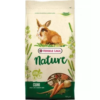 Ração em pellets para coelhos VERSELE-LAGA Cuni Nature 2,3 kg — ervas, 14 % proteína, 15,5 % fibra, 4,5 % gordura, vitamina C, sem glúten e sem soja