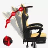 Cadeira gaming huzaro Force 3.7 — cadeira giratória ergonómica high-back, assento amarelo, braços ajustáveis, altura 107,5–116,5 cm