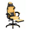 Cadeira gaming huzaro Force 3.7 — cadeira giratória ergonómica high-back, assento amarelo, braços ajustáveis, altura 107,5–116,5 cm