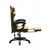 Cadeira gaming huzaro Force 3.7 — cadeira giratória ergonómica high-back, assento amarelo, braços ajustáveis, altura 107,5–116,5 cm