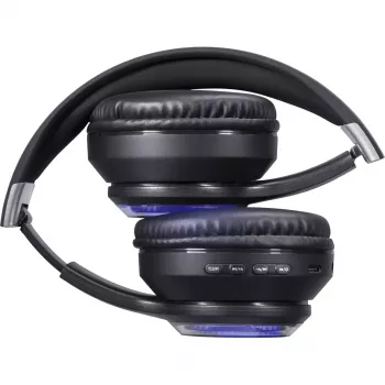 Headset DEFENDER FreeMotion B400 — com fios e sem fios, USB-C, AUX, auscultadores circumaurais fechados, 20–20000 Hz, 118 dB, retroiluminação LED, preto