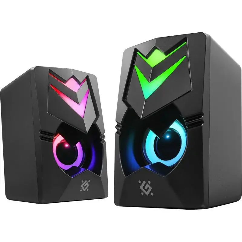 Altifalantes para PC DEFENDER J4 2.0 6W LED USB, 3,5 mm, 90–20000 Hz, preto