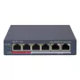 Switch de rede Hikvision DS-3E1106P-EI — switch Ethernet PoE 6 portas, não gerido, 10/100 Mbit/s
