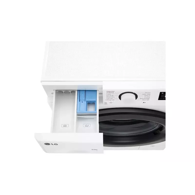 Máquina de lavar e secar LG F4DR509SBW de instalação livre carga frontal preto, branco