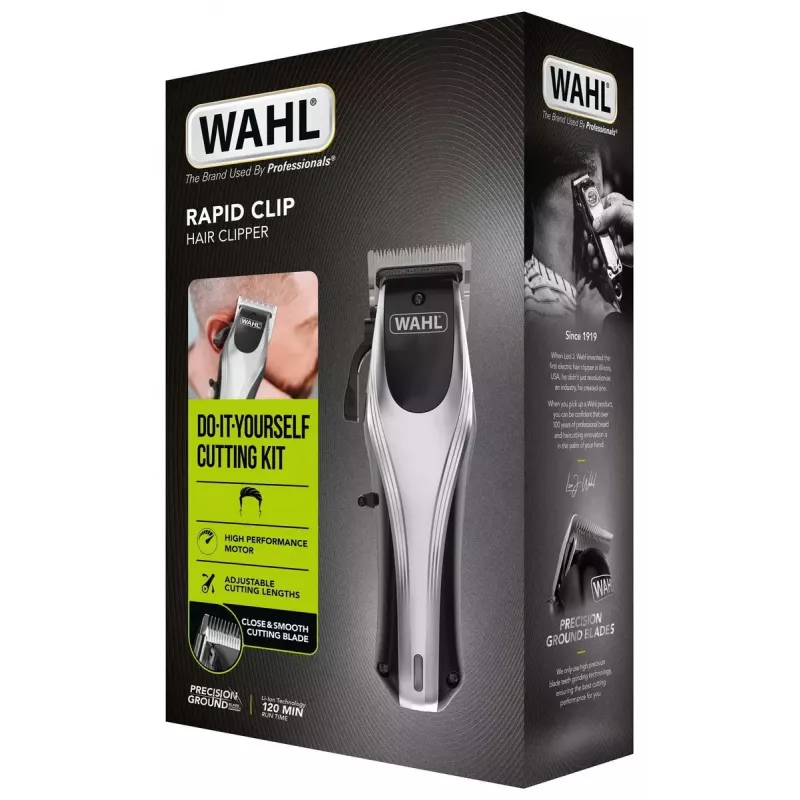 Wahl Rapid Clip 09657.0460 máquina de cortar cabelo, prateada/preta