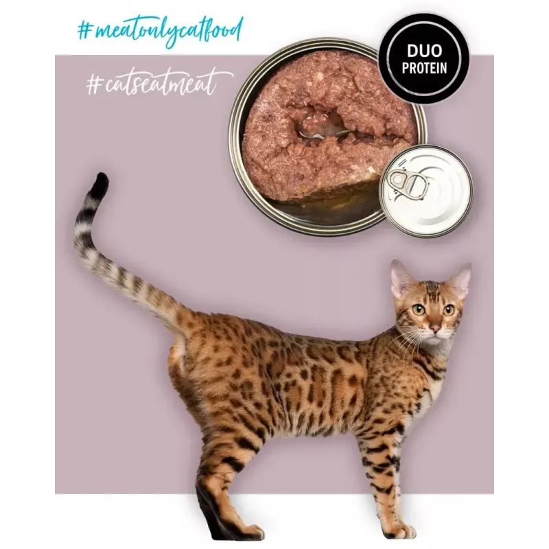 3COTY comida húmida para gatos adultos com peru e ganso, 80 g