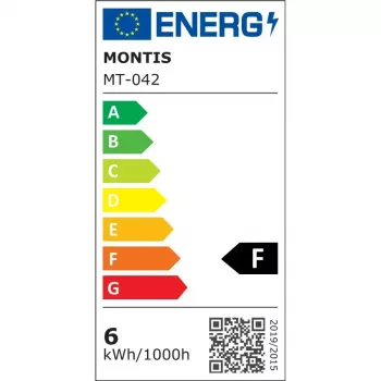 Candeeiro de secretária MONTIS MT042-BK, LED 5,7W, regulável, 440 lm, 3000–5400K, preto, 410×144×58 mm