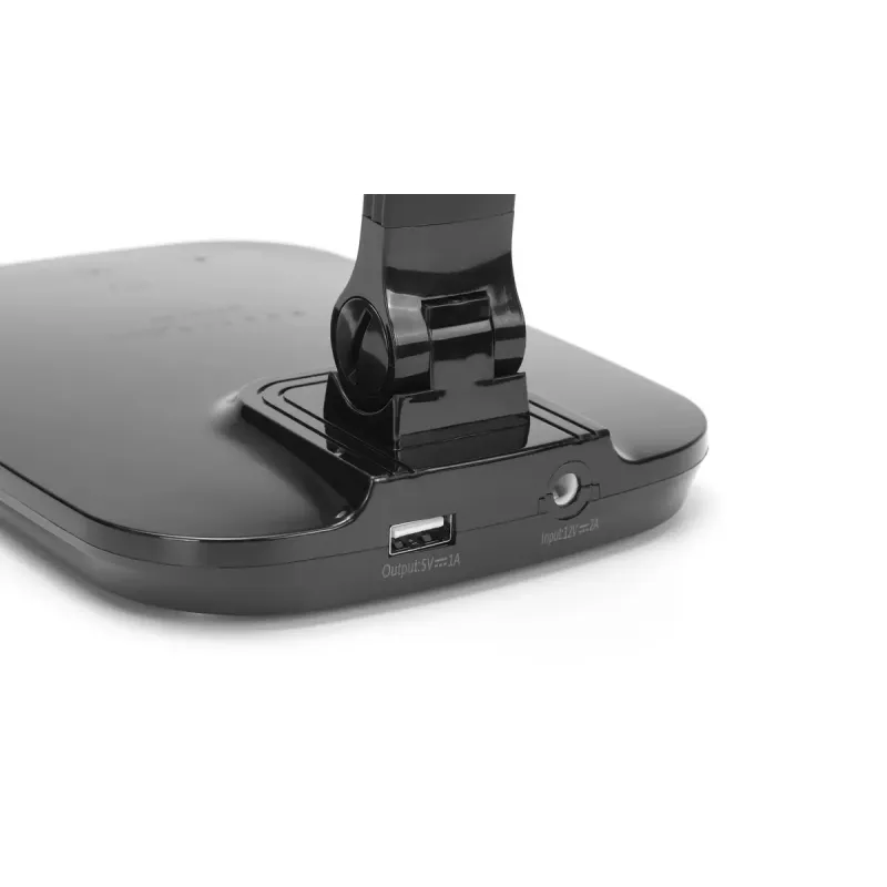 Montis MT042-BK candeeiro de secretária LED, preto, 5,7 W, 230 V + USB