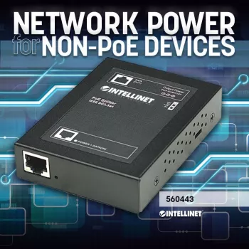 Splitter Power over Ethernet (PoE+) Intellinet, IEEE802.3at, tensão de saída DC de 5, 7.5, 9 ou 12 V