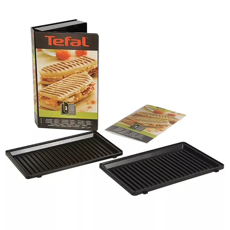 Placas de grelhador/panini Tefal XA800312, pretas