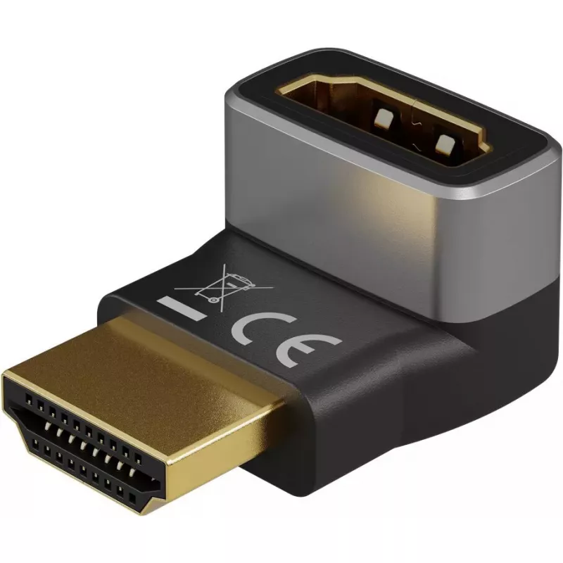 Adaptador de cabo de vídeo Goobay 72009 HDMI Type-A Standard preto prateado