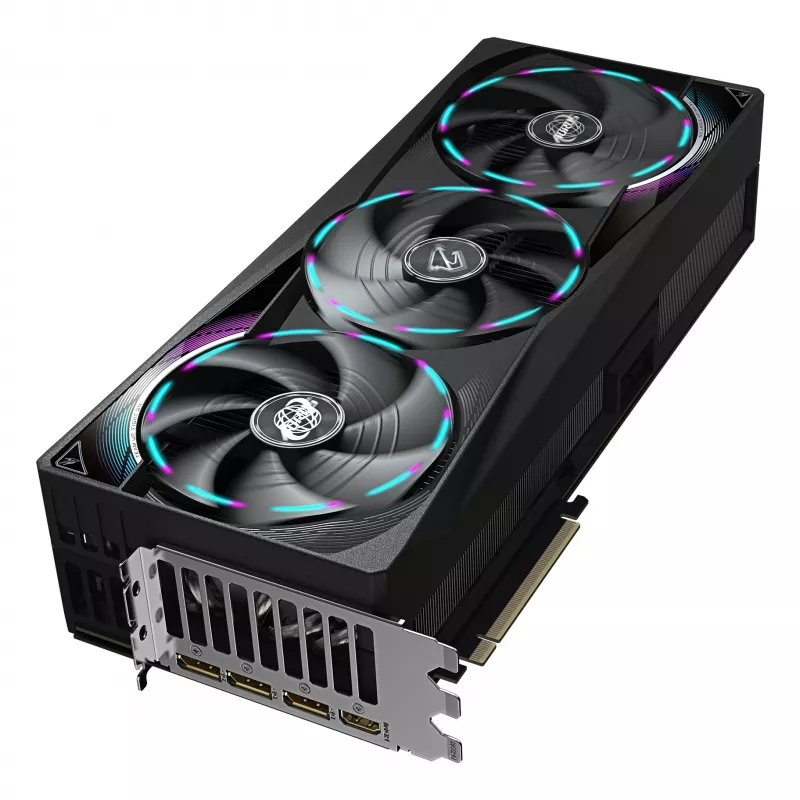 Placa gráfica GIGABYTE AORUS GeForce RTX 5090 MASTER 32G - 32 GB GDDR7, 512 Bit, PCI-E 5.0, 2655 MHz frequência do núcleo, 3x DP 2.1a, 1x HDMI 2.1b, GV-N5090AORUS M-32GD