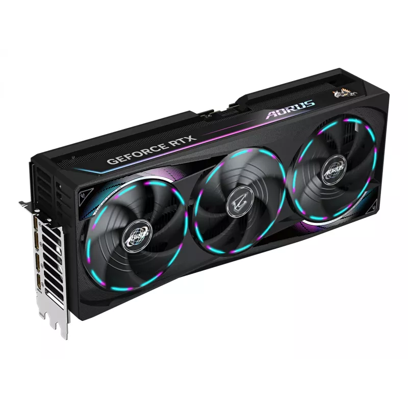 Placa gráfica GIGABYTE AORUS GeForce RTX 5090 MASTER 32G - 32 GB GDDR7, 512 Bit, PCI-E 5.0, 2655 MHz frequência do núcleo, 3x DP 2.1a, 1x HDMI 2.1b, GV-N5090AORUS M-32GD
