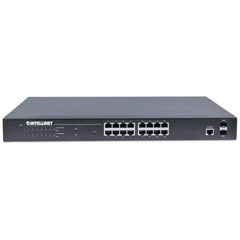 Switch gerido Intellinet 16 portas Gigabit Ethernet PoE+