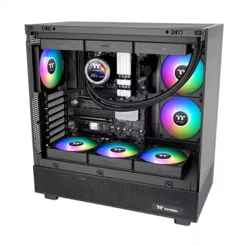 Thermaltake CT120 EX Reverse ARGB Sync CL-F192-PL12SW-A ventoinha de caixa 120 mm, rolamento hidráulico, pack de 3, preto
