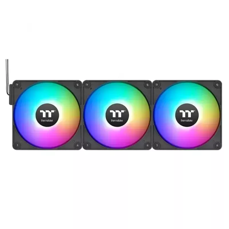 Thermaltake CT120 EX Reverse ARGB Sync CL-F192-PL12SW-A ventoinha de caixa 120 mm, rolamento hidráulico, pack de 3, preto