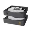Thermaltake CT120 EX Reverse ARGB Sync CL-F192-PL12SW-A ventoinha de caixa 120 mm, rolamento hidráulico, pack de 3, preto