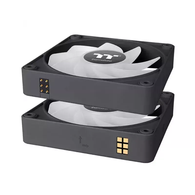 Thermaltake CT120 EX Reverse ARGB Sync CL-F192-PL12SW-A ventoinha de caixa 120 mm, rolamento hidráulico, pack de 3, preto