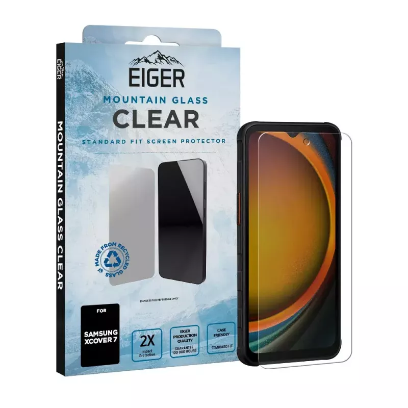 Proteção de ecrã EIGER EGSP00958 Samsung Galaxy Xcover7 Vidro temperado À prova de quebra Resistente a riscos Resistente a impactos