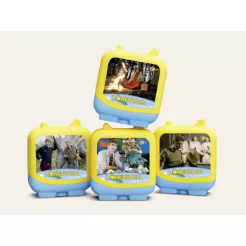Brinquedo musical Tonies Löwenzahn para crianças a partir de 5 anos, azul e amarelo