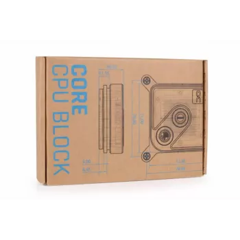 Bloco de água Alphacool Core 1 Aurora latão cobre níquel transparente branco 72mm