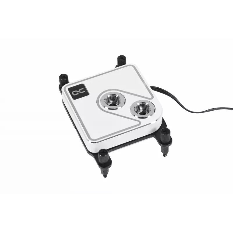 Bloco de água Alphacool Core 1 Aurora latão cobre níquel transparente branco 72mm