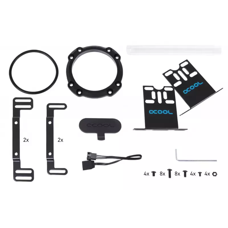 Reservatório Alphacool 15394 acrílico preto transparente 7,65 cm 25,1 cm