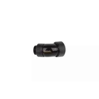 Alphacool Eiszapfen 17407 Conector para Hard Tube rotativo de 45 graus, G1/4 macho para 13 mm DE, preto intenso