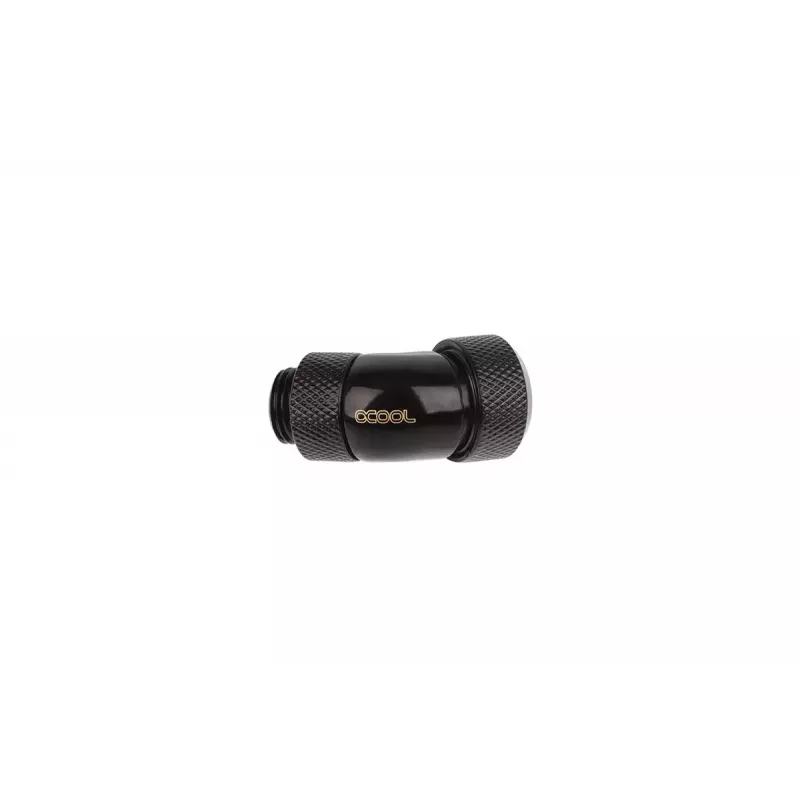 Alphacool Eiszapfen 17407 Conector para Hard Tube rotativo de 45 graus, G1/4 macho para 13 mm DE, preto intenso