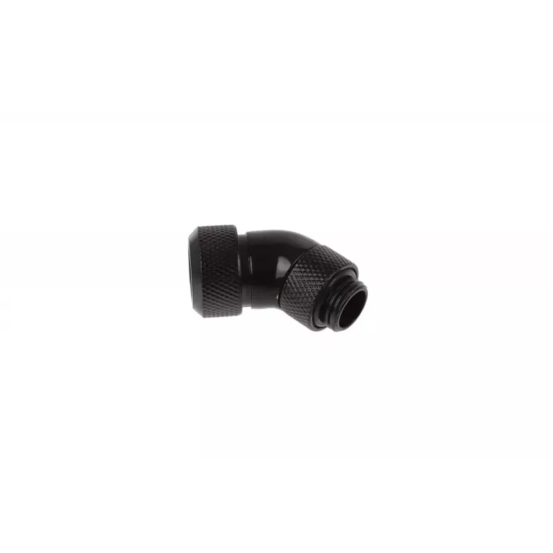 Alphacool Eiszapfen 17407 Conector para Hard Tube rotativo de 45 graus, G1/4 macho para 13 mm DE, preto intenso