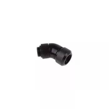 Alphacool Eiszapfen 17407 Conector para Hard Tube rotativo de 45 graus, G1/4 macho para 13 mm DE, preto intenso