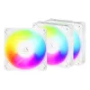 ARCTIC Freezer P12 Pro Reverse A-RGB (branco) - 3 unidades - ventoinhas A-RGB PWM de 120 mm com distribuidor de cabos