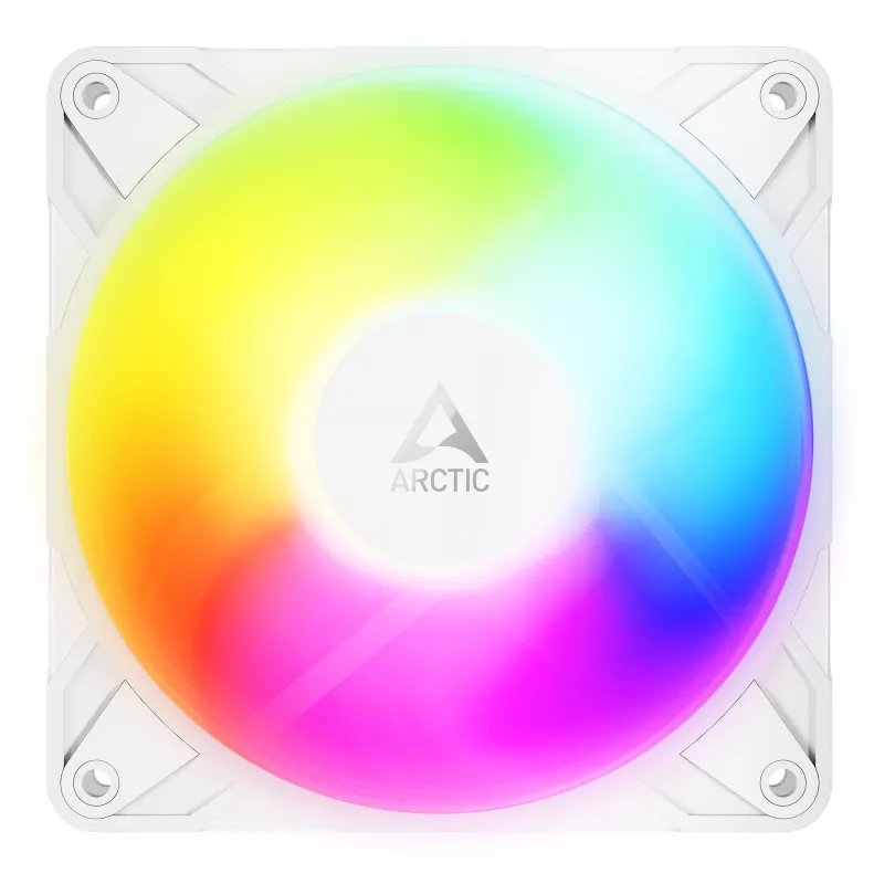 ARCTIC Freezer P12 Pro Reverse A-RGB (branco) - 3 unidades - ventoinhas A-RGB PWM de 120 mm com distribuidor de cabos
