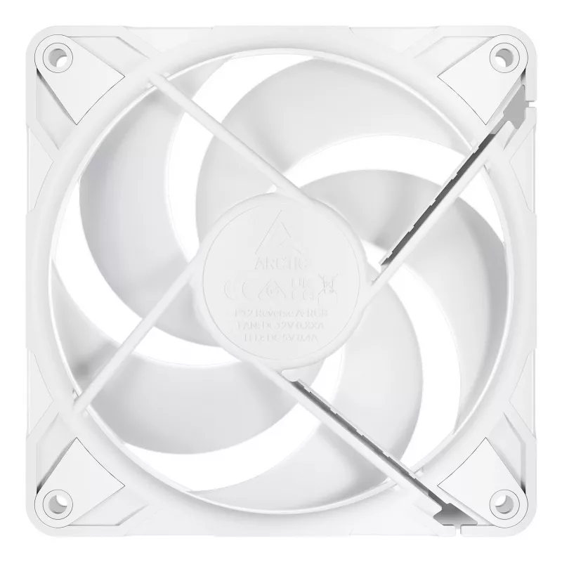 ARCTIC Freezer P12 Pro Reverse A-RGB (branco) - 3 unidades - ventoinhas A-RGB PWM de 120 mm com distribuidor de cabos