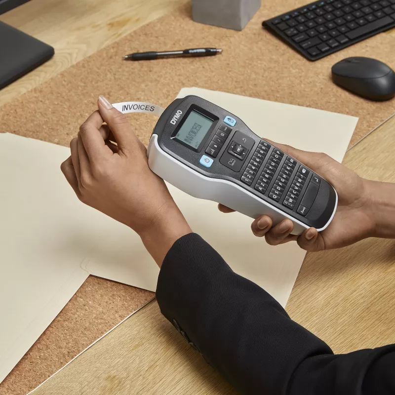 DYMO LabelManager 160 máquina de etiquetas kit inicial com 3 rolos de fita D1 | impressora de etiquetas portátil | teclado QWERTY | ideal para escritório ou casa