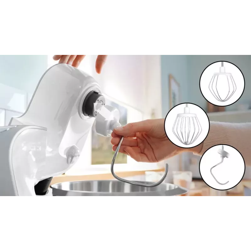 Robot de cozinha Bosch Serie 4 MUM58200 — 1000 W, taça de aço inoxidável de 3,9 L, branco
