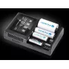 Carregador de pilhas everActive UC-4000 para pilhas domésticas AA/AAA, 4 slots, 100–240 V, preto